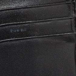 Pre Owned Montblanc Black Leather Meisterstuck Business Card Holder 9CC Trifold Wallet