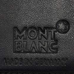 Pre Owned Montblanc Black Leather Meisterstuck Business Card Holder 9CC Trifold Wallet