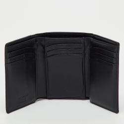 Pre Owned Montblanc Black Leather Meisterstuck Business Card Holder 9CC Trifold Wallet