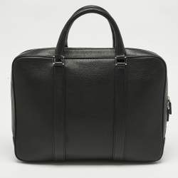 Pre Owned Montblanc Black Leather Sactorial Briefcase Bag