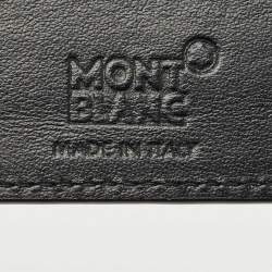 Pre Owned Montblanc Black Lizard Embossed Leather Meisterstuck Money Clip