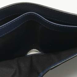 Pre Owned Montblanc Navy Blue Leather Sartorial 6CC Bifold Wallet 