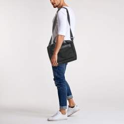 Pre Owned Montblanc Black Nylon and Leather Nightflight Document Briefcase