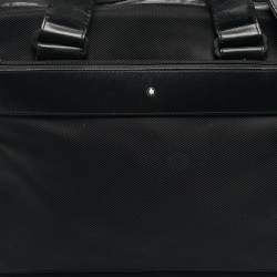 Pre Owned Montblanc Black Nylon and Leather Nightflight Document Briefcase