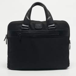 Pre Owned Montblanc Black Nylon and Leather Nightflight Document Briefcase