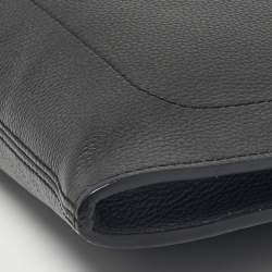 Pre Owned Montblanc Black Leather Meisterstuck Document Zip Pouch