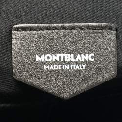 Pre Owned Montblanc Black Leather Meisterstuck Document Zip Pouch