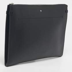 Pre Owned Montblanc Black Leather Meisterstuck Document Holder Pouch