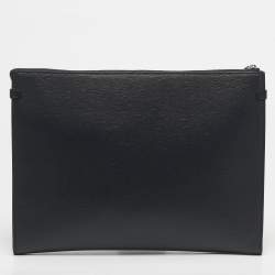 Pre Owned Montblanc Black Leather Meisterstuck Document Holder Pouch