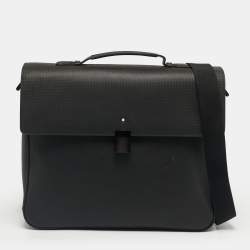 Pre Owned Montblanc Black Leather Meisterstück Urban Briefcase