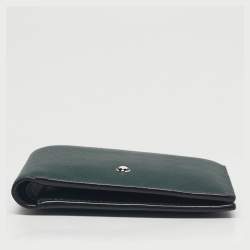 Pre Owned Montblanc Green Textured Leather Extreme 3.0 Bifold Wallet