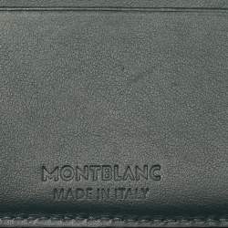 Pre Owned Montblanc Green Textured Leather Extreme 3.0 Bifold Wallet