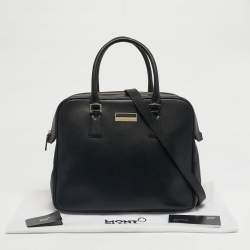 Pre Owned Montblanc Black Leather Laptop Briefcase Bag