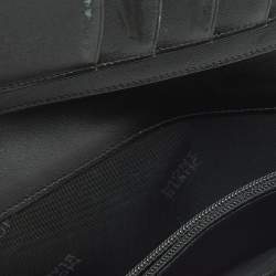 Pre Owned Montblanc Black Leather Meisterstuck Bifold Long Wallet