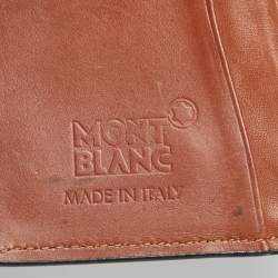 Pre Owned Montblanc Brown Leather Meisterstuck Bifold Card Holder