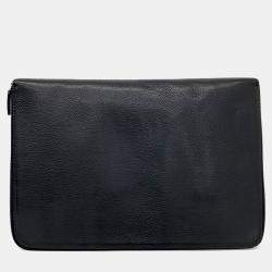 Pre Owned Montblanc Black Leather Montblanc clutch