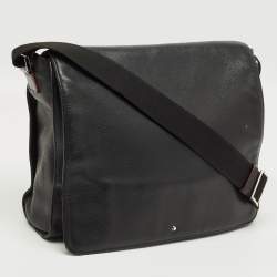 Pre Owned Montblanc Black Leather Meisterstuck Messenger Bag