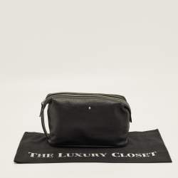 Pre Owned Montblanc Black Leather Meisterstuck Toiletry Pouch