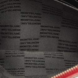 Pre Owned Montblanc Red Leather Meisterstuck Wristlet Pouch