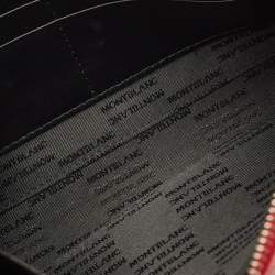 Pre Owned Montblanc Red Leather Meisterstuck Wristlet Pouch