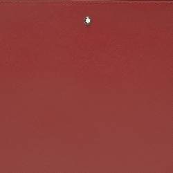 Pre Owned Montblanc Sactorial Red Leather Zip Pouch