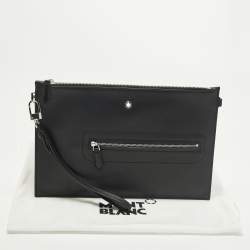 Pre Owned Montblanc Meisterstuck Black Soft Leather Pouch