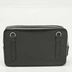 مملوكة مسبقًا Montblanc Meisterstück Mini Black/Green Leather Clutch Bag