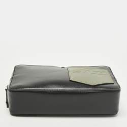 مملوكة مسبقًا Montblanc Meisterstück Mini Black/Green Leather Clutch Bag