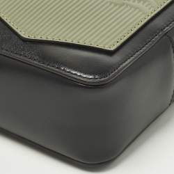 مملوكة مسبقًا Montblanc Meisterstück Mini Black/Green Leather Clutch Bag