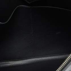 Pre Owned Montblanc Meisterstuck Selection Black Leather Wristlet Pouch