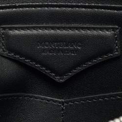 Pre Owned Montblanc Meisterstuck Selection Black Leather Wristlet Pouch