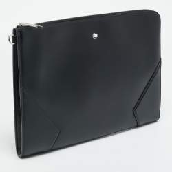 مملوكة مسبقًا Montblanc Meisterstück Black Leather Portfolio Pouch