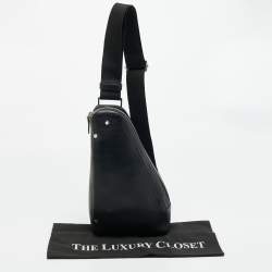 Pre Owned Montblanc Meisterstück Selection Black Leather Sling Bag