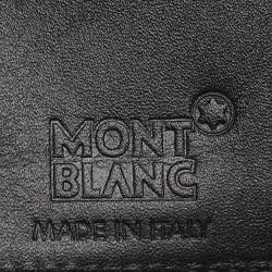مملوكة مسبقًا Montblanc Meisterstück Black/Grey Canvas and Leather Card Holder