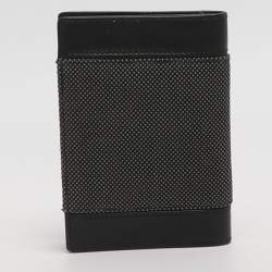 مملوكة مسبقًا Montblanc Meisterstück Black/Grey Canvas and Leather Card Holder