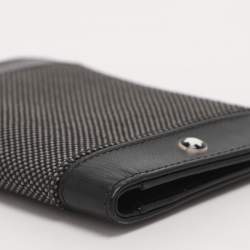 مملوكة مسبقًا Montblanc Meisterstück Black/Grey Canvas and Leather Card Holder