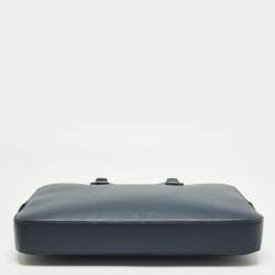 مملوكة مسبقًا حقيبة مستندات مون بلان جلد زرقاء بحرية