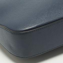 مملوكة مسبقًا حقيبة مستندات مون بلان جلد زرقاء بحرية