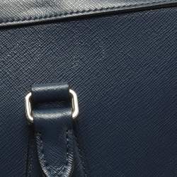 مملوكة مسبقًا حقيبة مستندات مون بلان جلد زرقاء بحرية