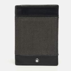 مملوكة مسبقًا Montblanc Meisterstuck Business Black/Grey Canvas and Leather Bifold Card Holder 