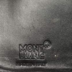 مملوكة مسبقًا Montblanc Meisterstuck Business Black/Grey Canvas and Leather Bifold Card Holder 