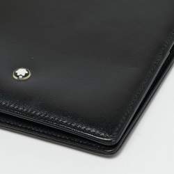 مملوكة مسبقًا Montblanc Meisterstuck Black Leather Bifold Wallet Organizer