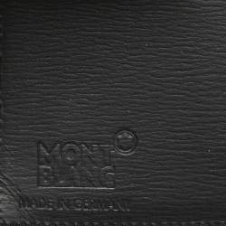 Pre Owned حافظة بطاقات الأعمال مون بلان 4810 ويستسايد جلد أسود