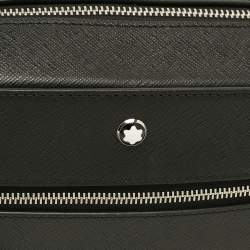 Pre Owned Montblanc Sartorial Black Leather Wash Bag