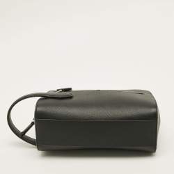 Pre Owned Montblanc Sartorial Black Leather Wash Bag