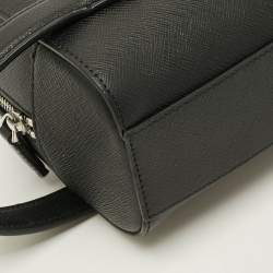 Pre Owned Montblanc Sartorial Black Leather Wash Bag