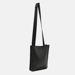 مملوكة مسبقًا Montblanc Nightflight Line Black Printed Coated Canvas and Leather Messenger Bag