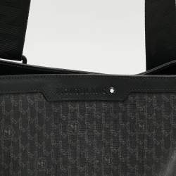 مملوكة مسبقًا Montblanc Nightflight Line Black Printed Coated Canvas and Leather Messenger Bag