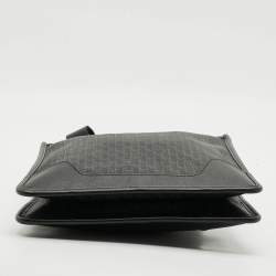 مملوكة مسبقًا Montblanc Nightflight Line Black Printed Coated Canvas and Leather Messenger Bag