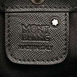 مملوكة مسبقًا Montblanc Nightflight Line Black Printed Coated Canvas and Leather Messenger Bag